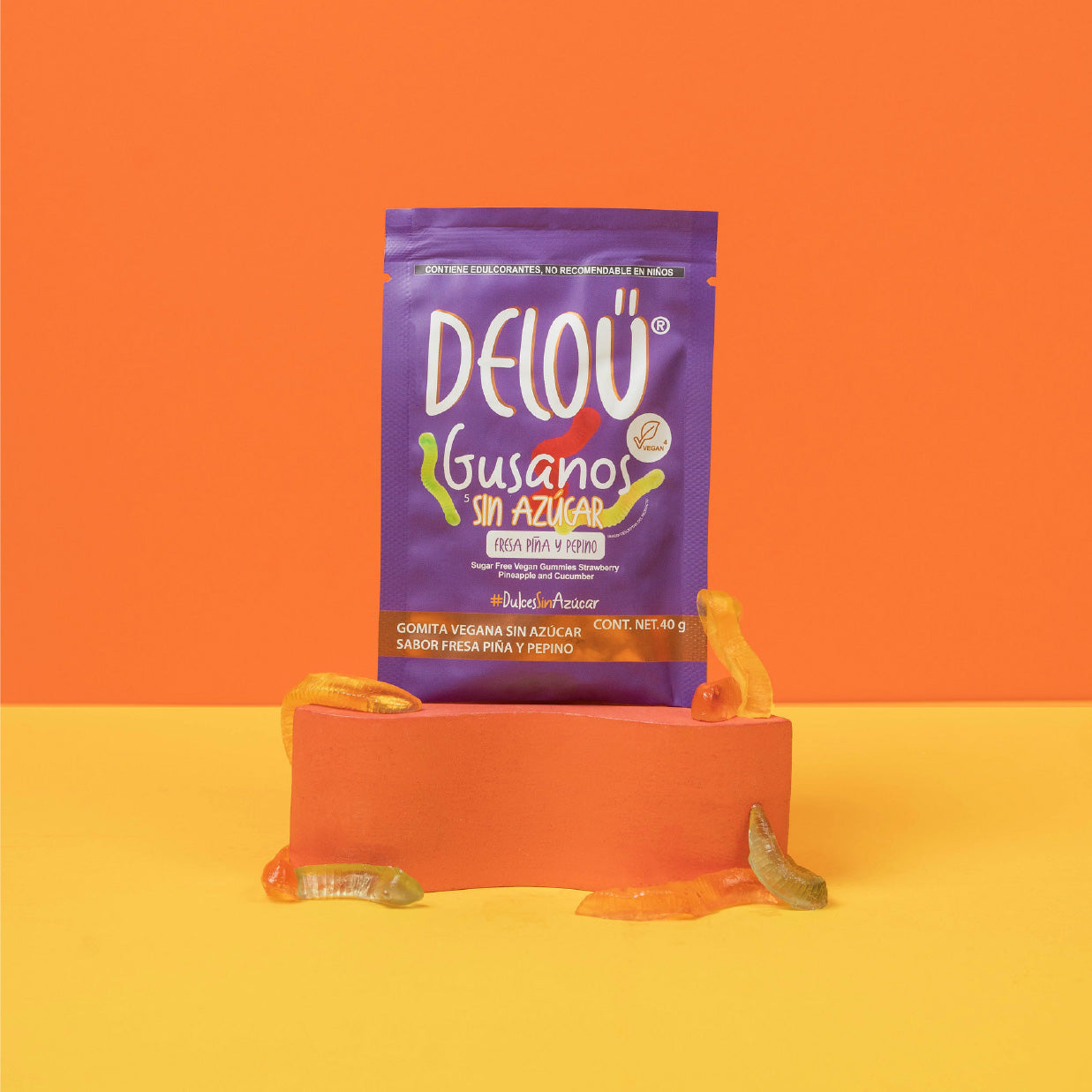 Deloü Gomitas Veganas Sin Azúcar Gusanos