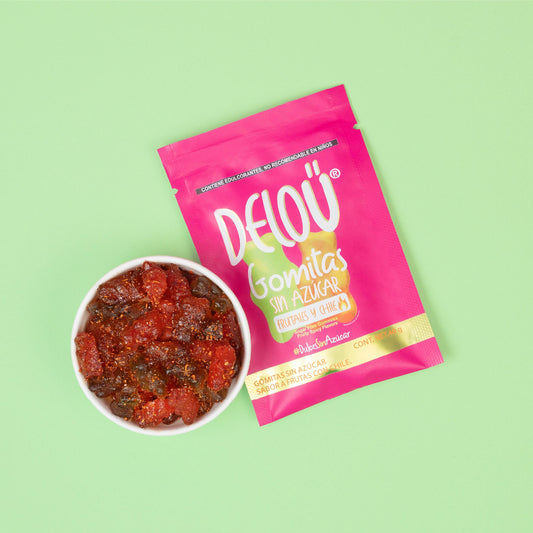 Deloü Gomitas Sin Azúcar sabor frutales con chile