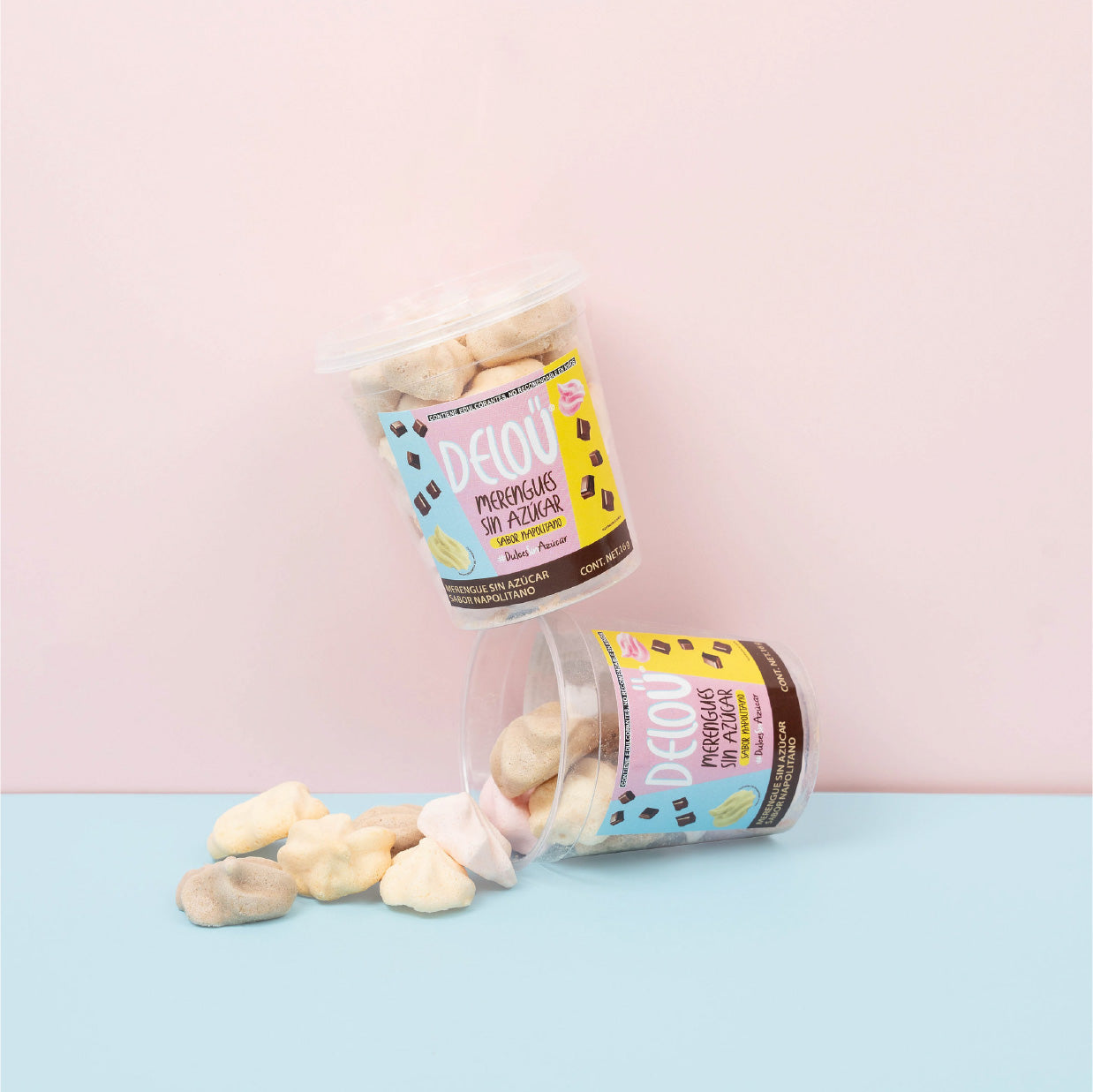 Merengues sin azúcar sabor Napolitano (16g)
