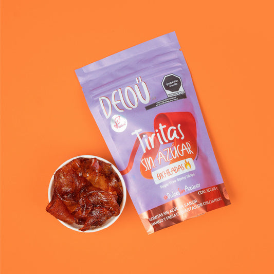 Tiritas Enchiladas Veganas Sin Azúcar