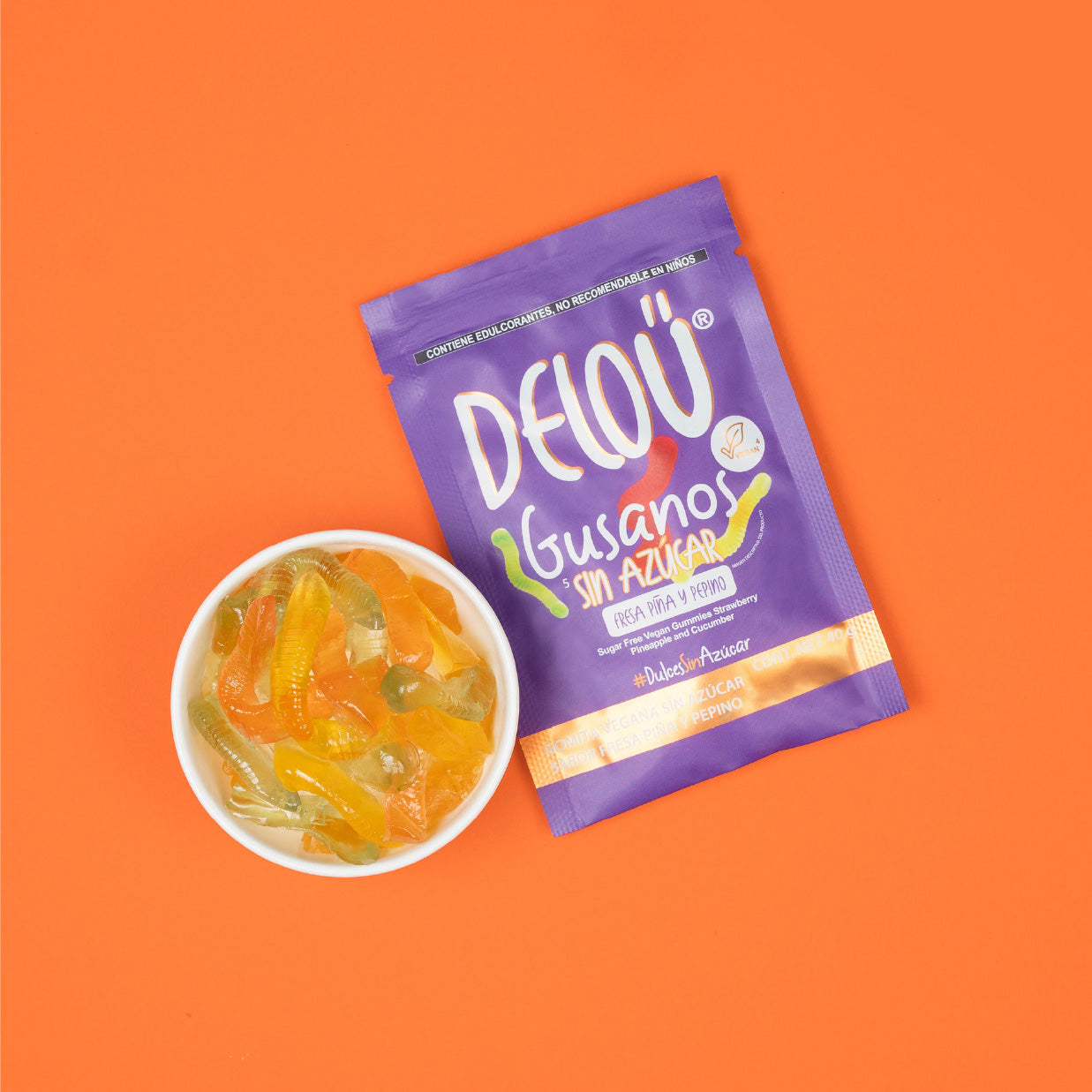 Deloü Gomitas Veganas Sin Azúcar Gusanos
