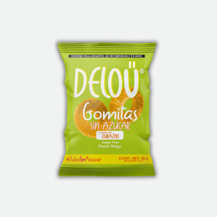 Deloü Gomitas Aritos sabor durazno | Empaque Individual (40g)