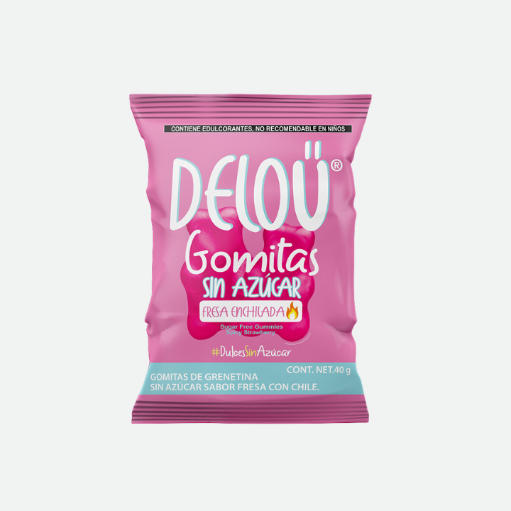 Deloü Gomitas sabor fresa con chile 40 g | individual