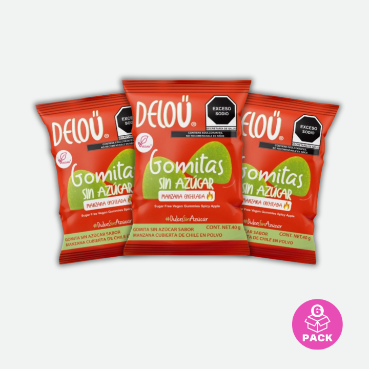 Deloü Gomitas Sin Azúcar sabor Manzana con chile