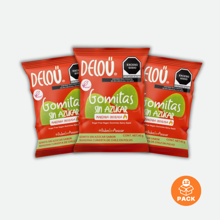 Deloü Gomitas Sin Azúcar sabor Manzana con chile