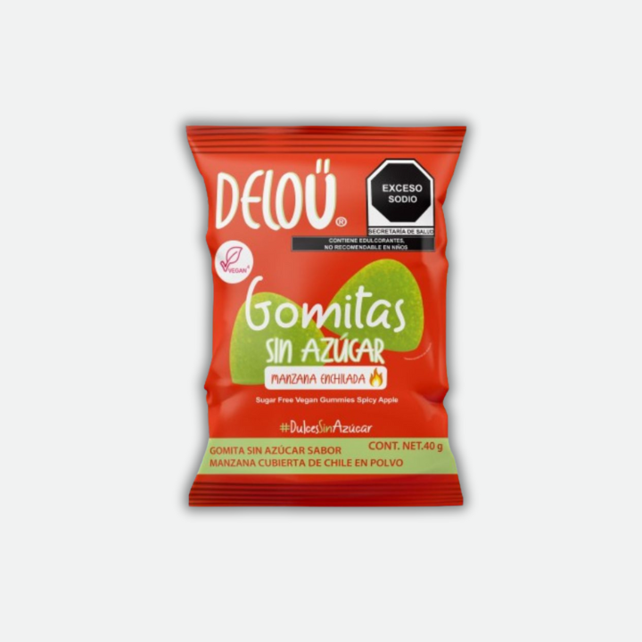 Deloü Gomitas Sin Azúcar sabor Manzana con chile