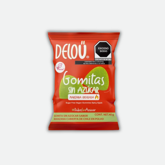 Deloü Gomitas sabor Manzana enchilada| Empaque Individual (40g)