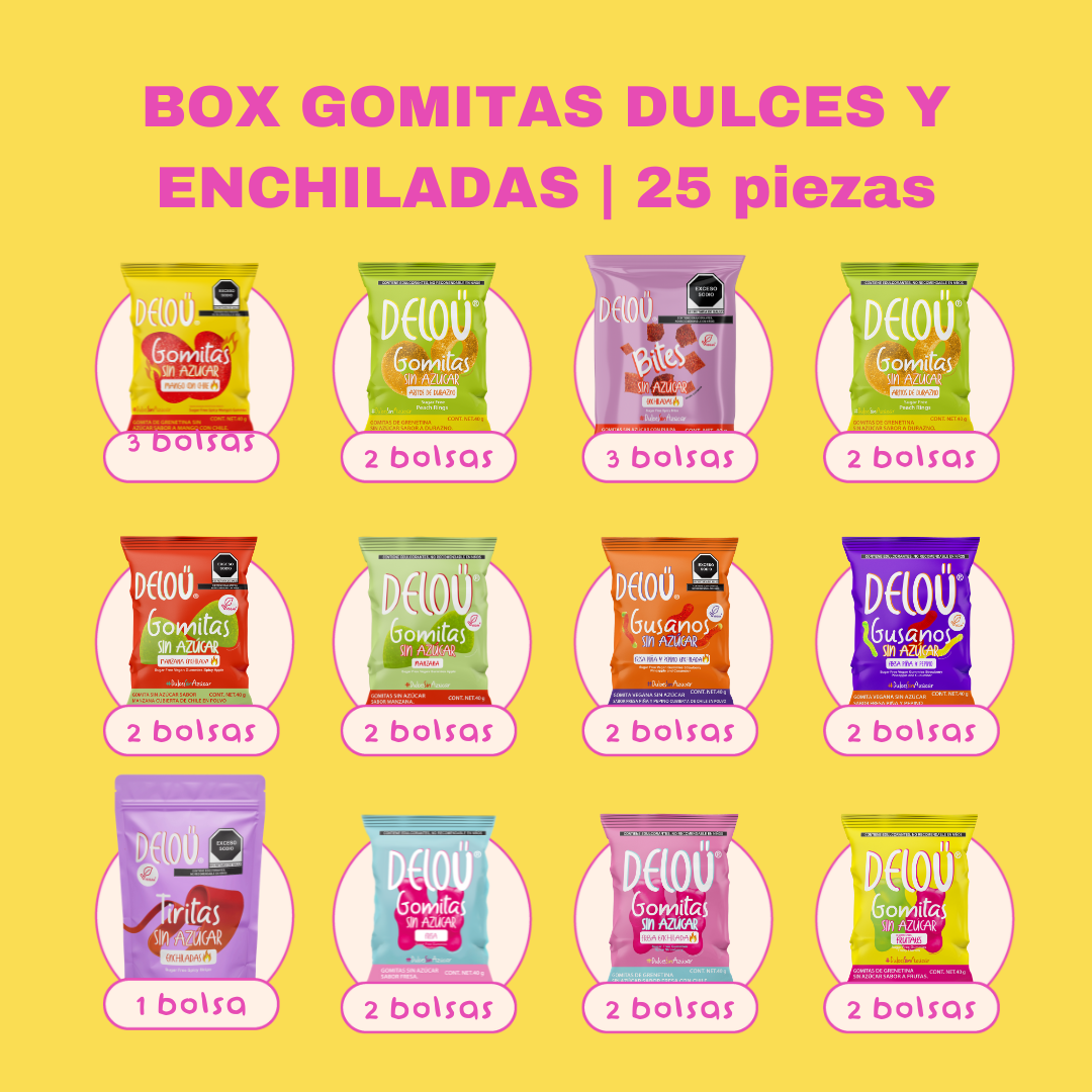 Box Gomitas Dulces y Enchiladas | 25 piezas