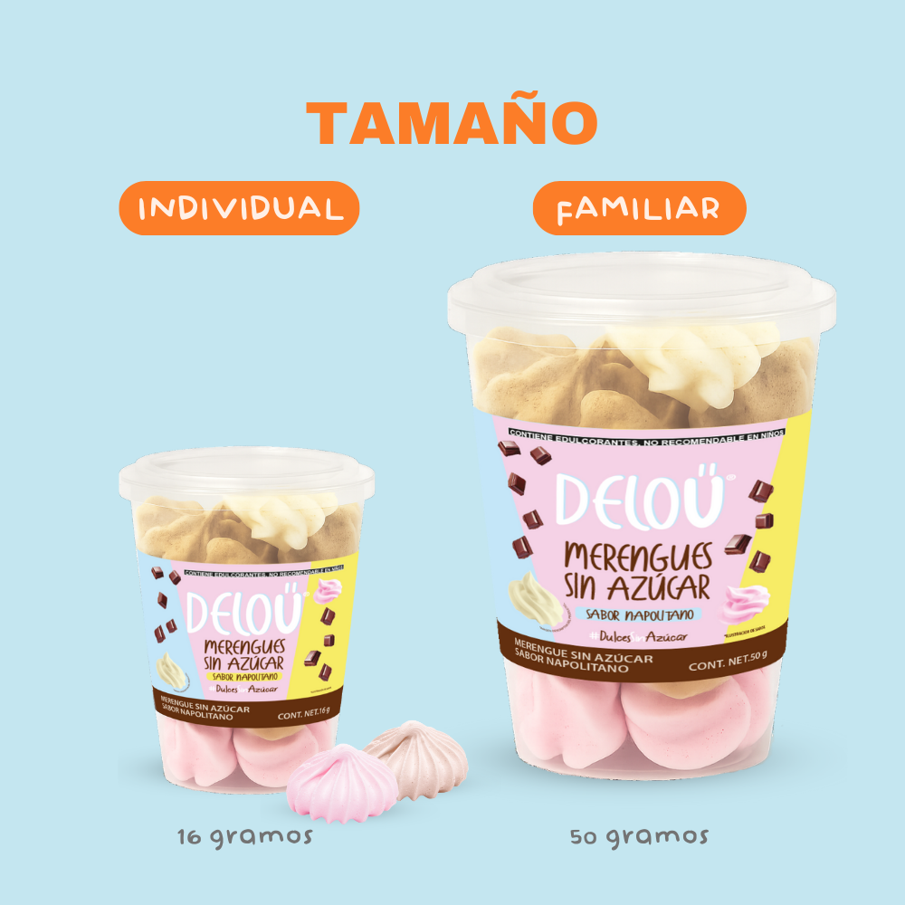 Merengues sin azúcar sabor Napolitano