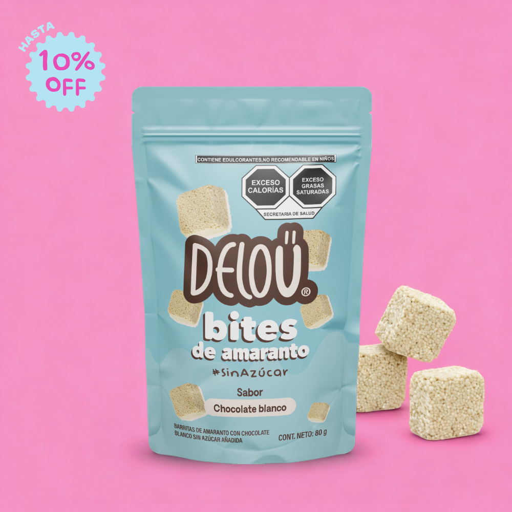 Bites de Amaranto Deloü Chocolate Blanco