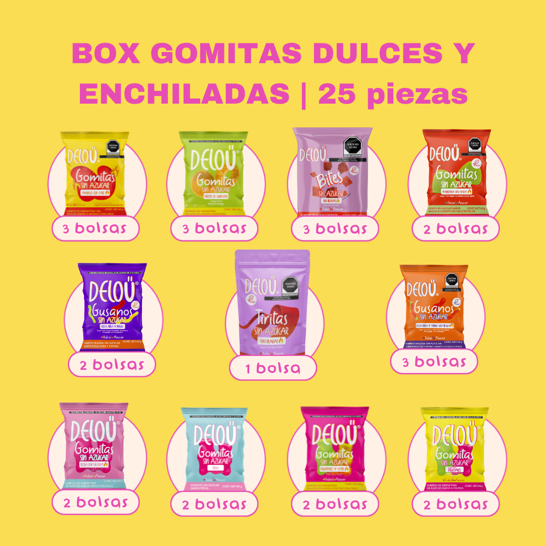 Box Gomitas Dulces y Enchiladas | 25 piezas