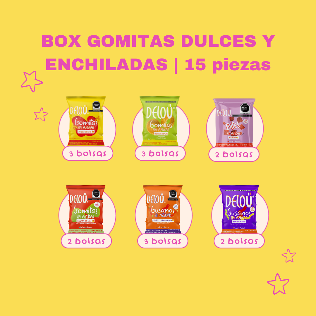 Box Gomitas Dulces y Enchiladas | 15 piezas