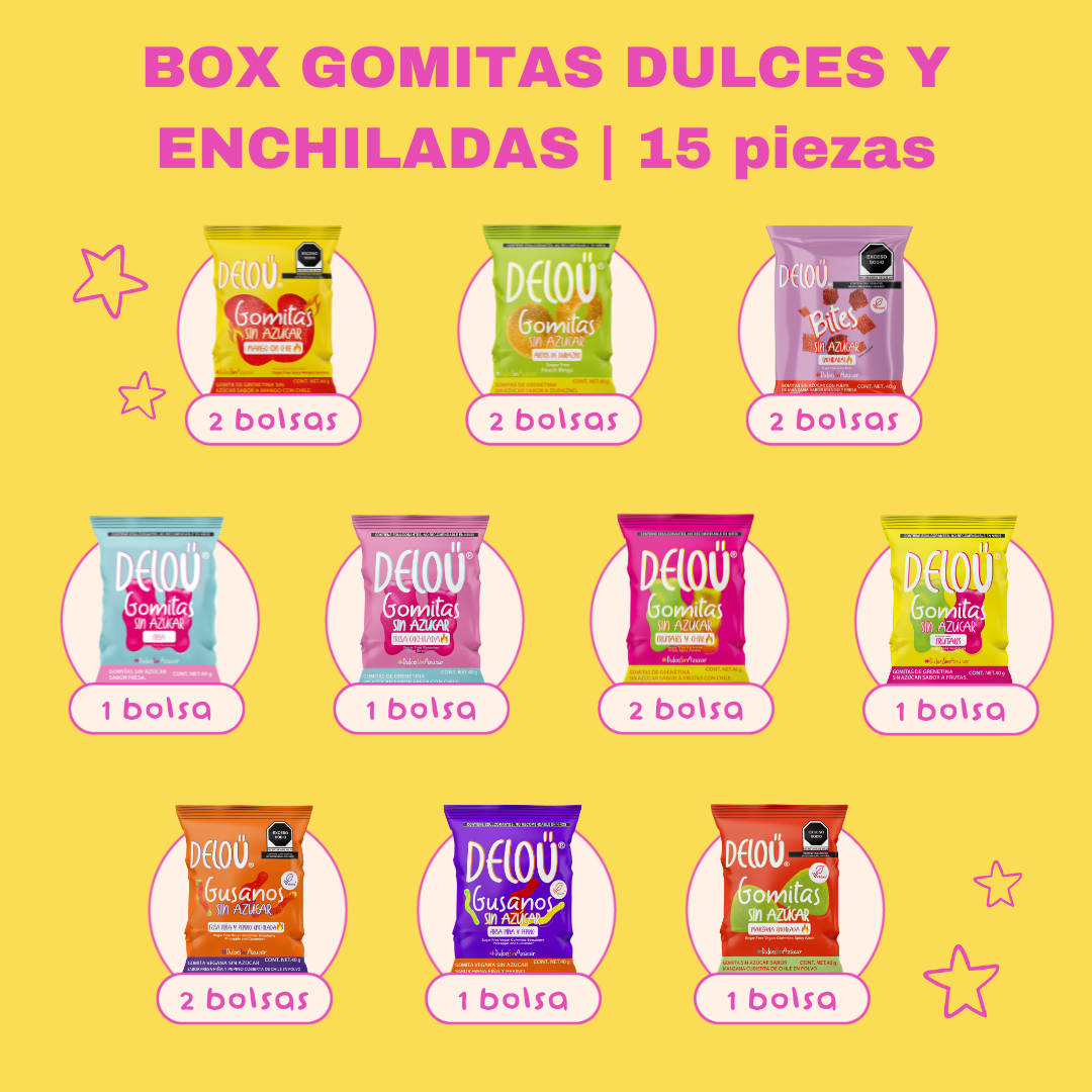 Box Gomitas Dulces y Enchiladas | 15 piezas