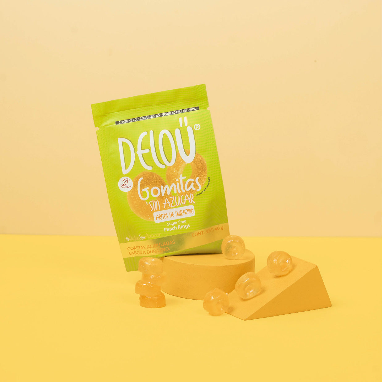Deloü Gomitas Sin Azúcar Aritos sabor durazno