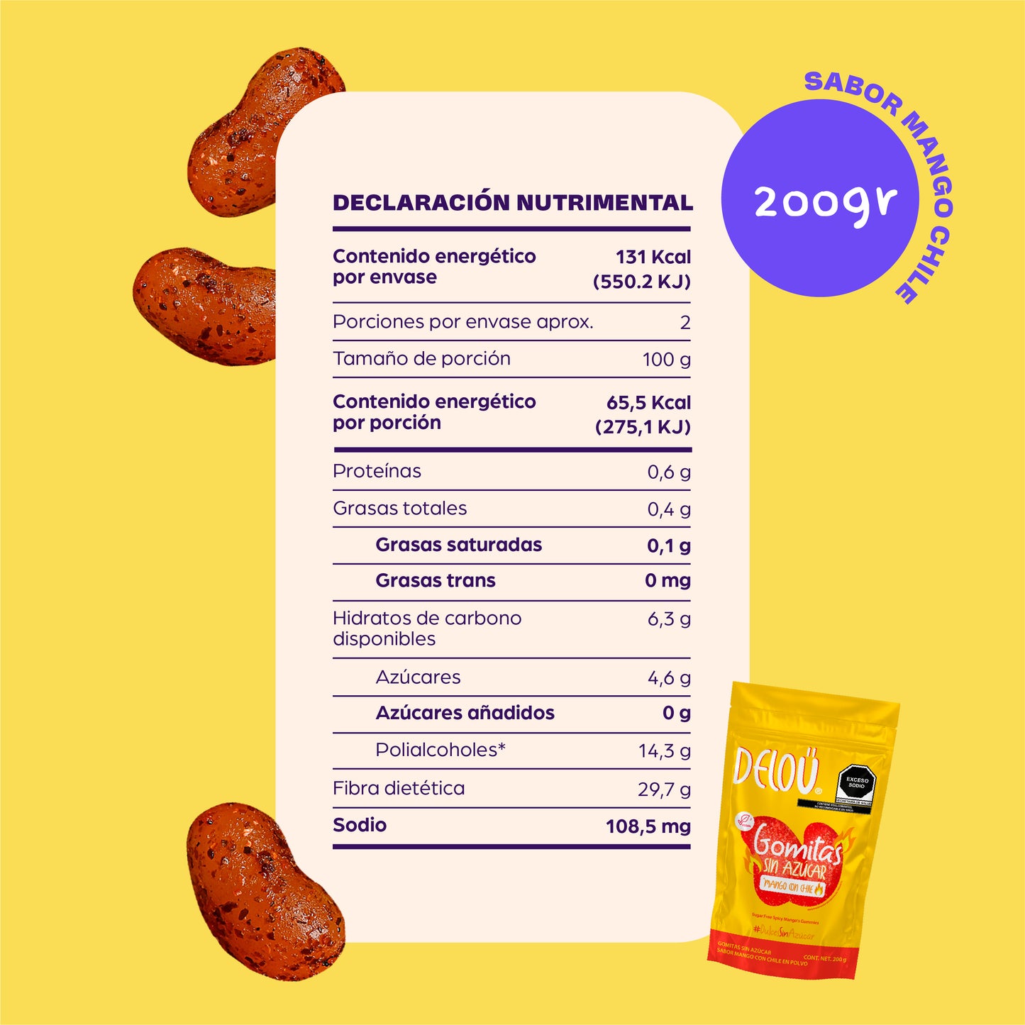 Manguitos enchilados (200gr)