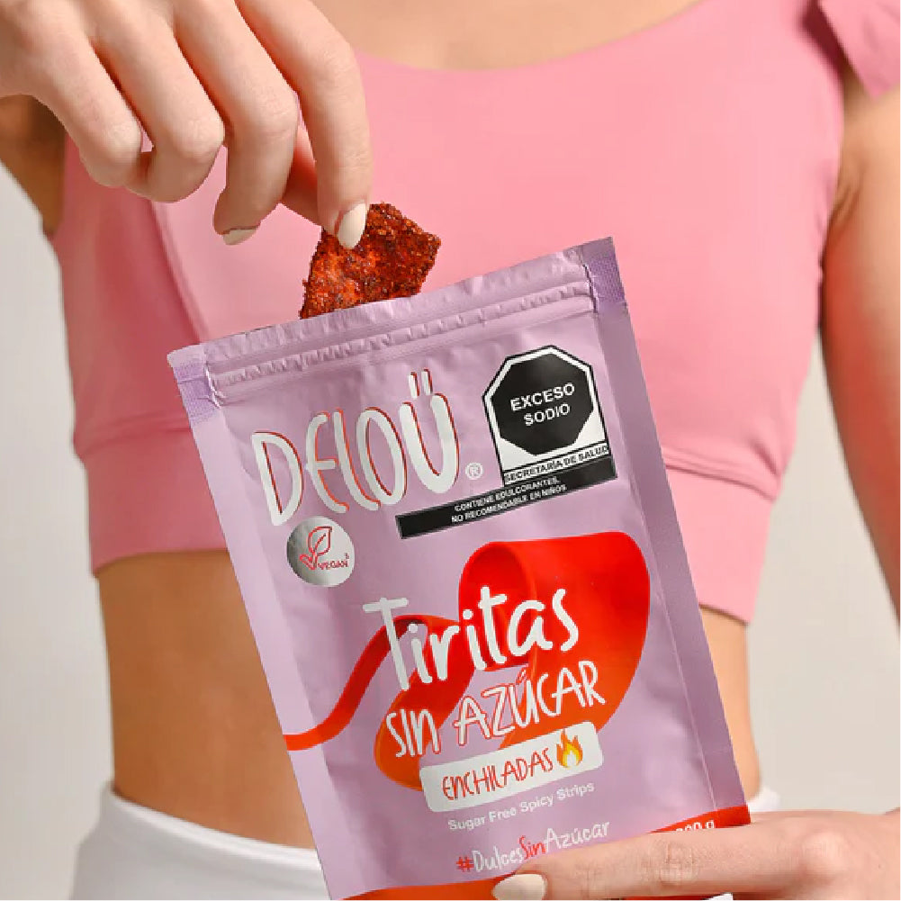 Tiritas Enchiladas Veganas Sin Azúcar