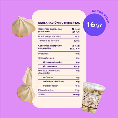 Merengues sin azúcar sabor Moka (16g)